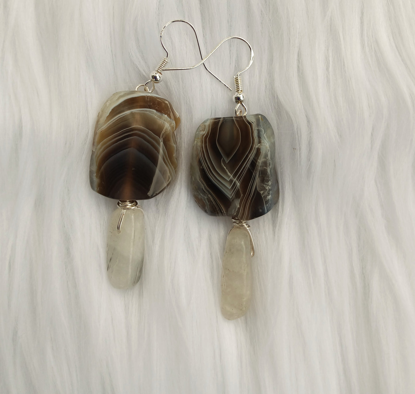 Botswana Agate w/ Rutilated Quartz