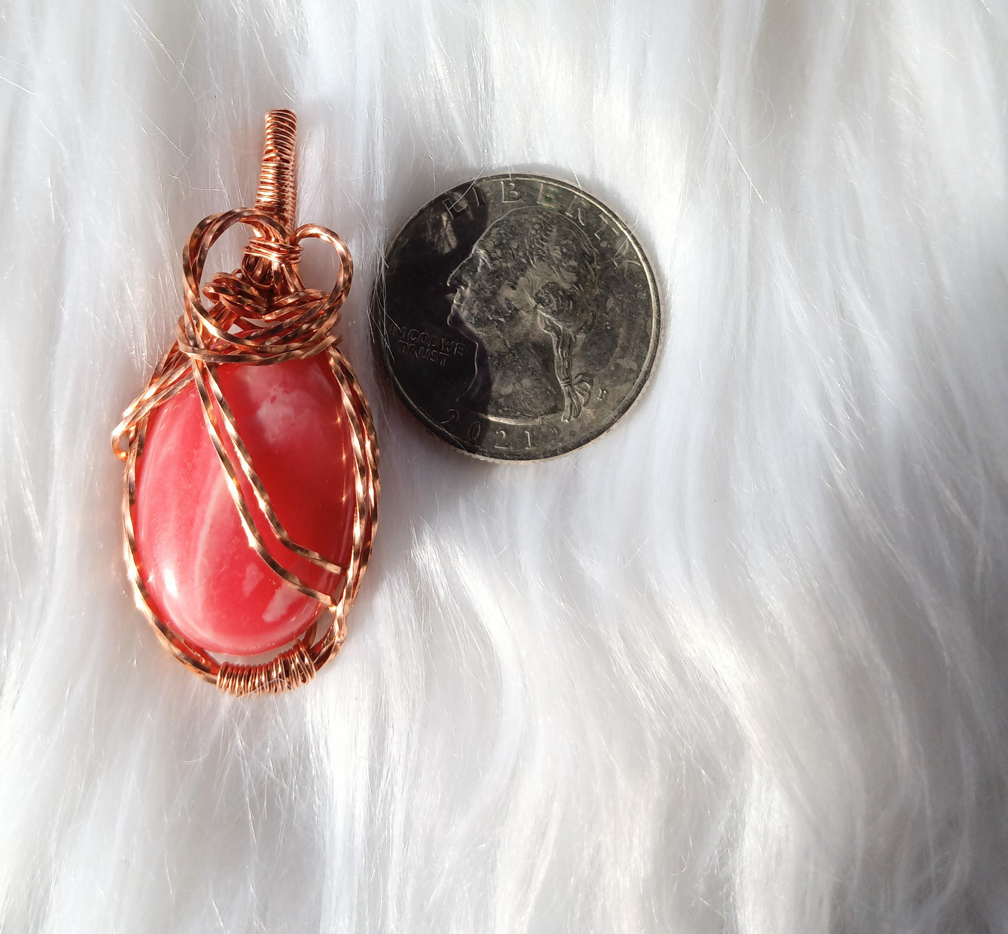 Pink Dyed Agate Pendant