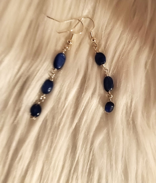 Blue Kyanite Tier Earrings