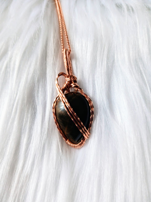 Tiger's Eye Tear Drop Pendant