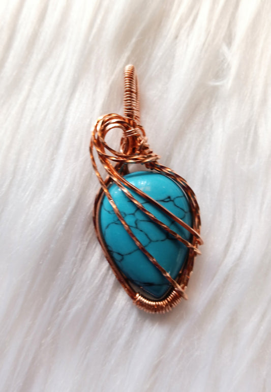 Turquoise Howlite Pendant