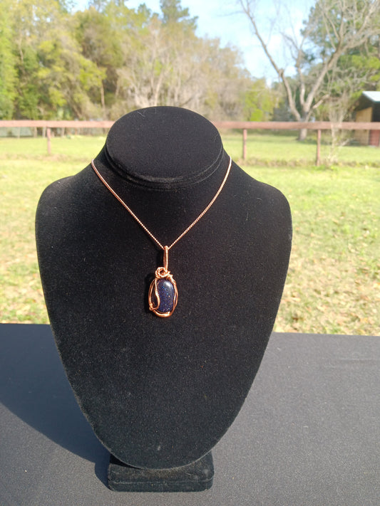 Blue Goldstone Pendant