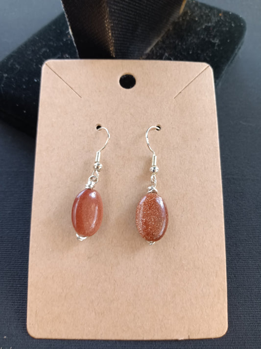 Goldstone earrings